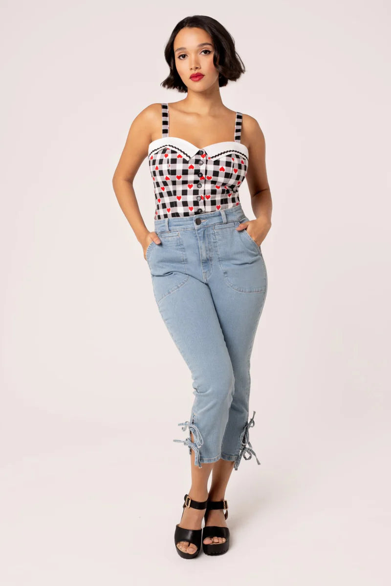 Leonie Top Black White