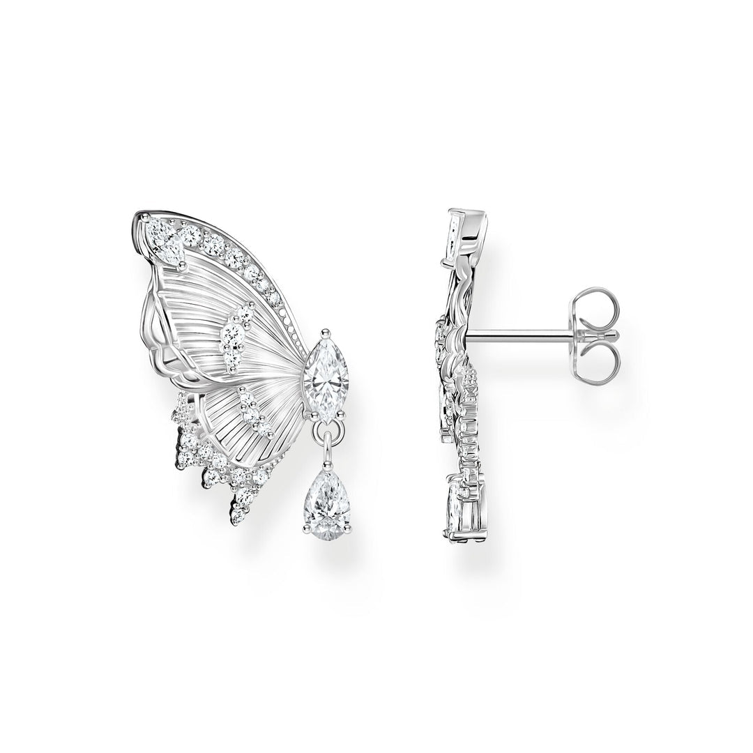 Butterfly Paradise Ear Studs in Silver