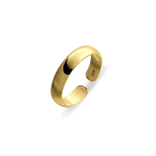 Gold Classic Band Toe Ring